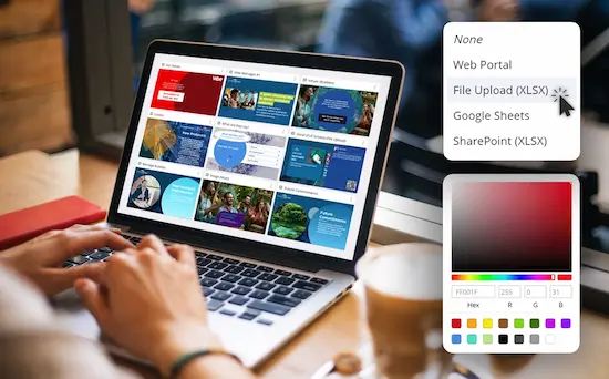Vibe branding templates for digital signage