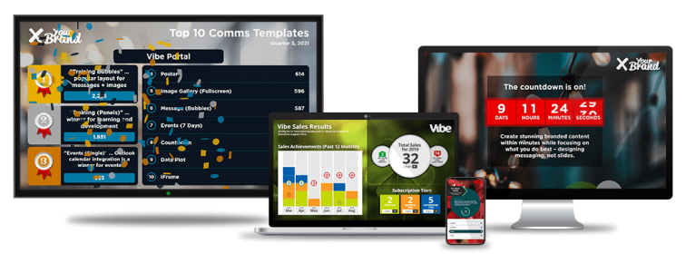 Screens displaying Vibe.fyi content