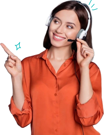 Woman smiling while working on a tablet, representing customer support