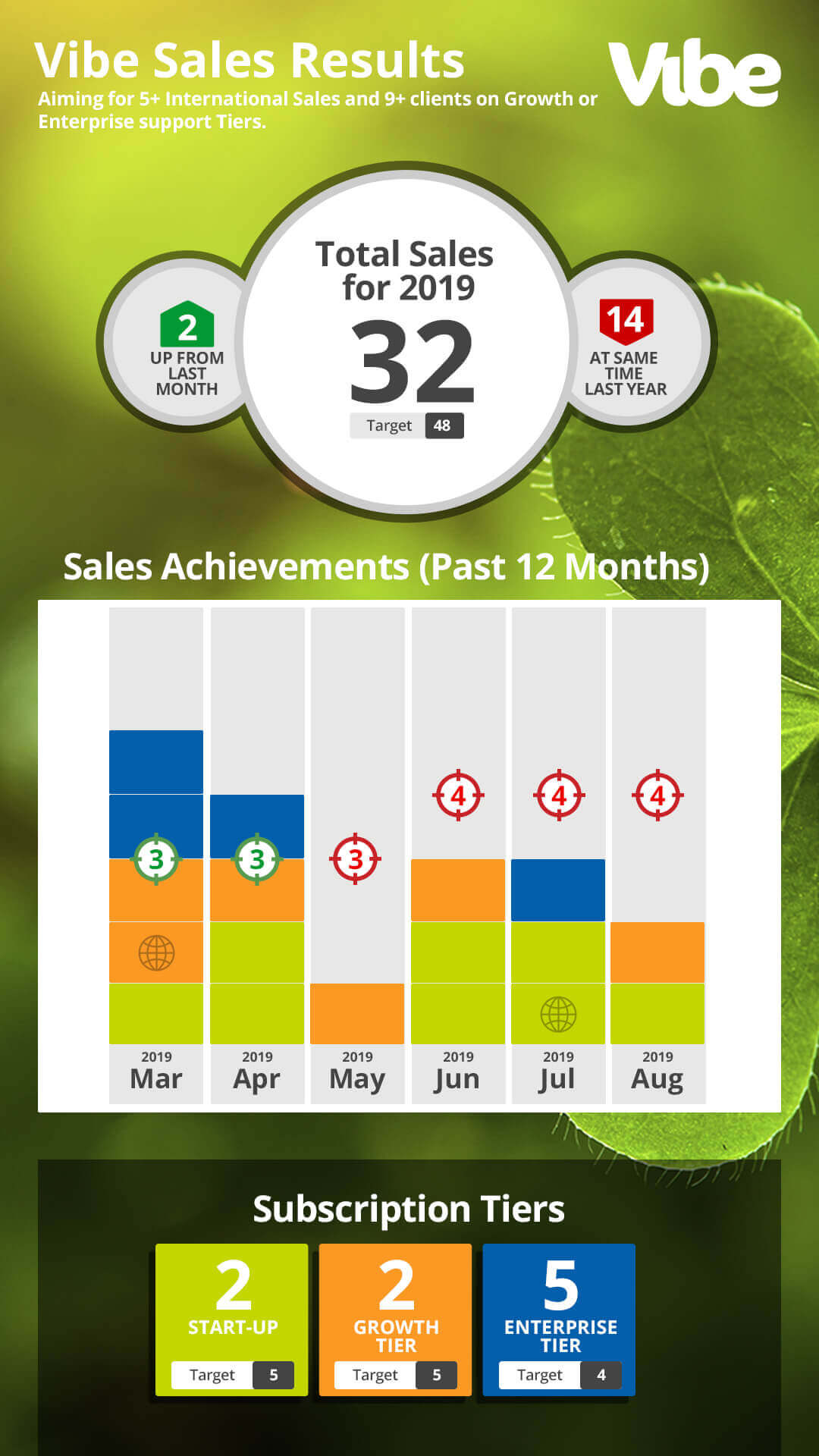 Vibe.fyi Slide Template Graph Sales Results