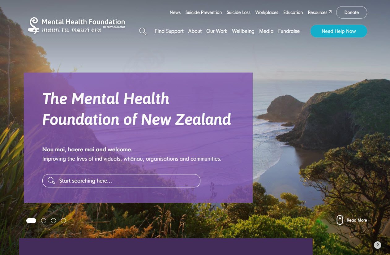 The Mental Health Foundation NZ home page