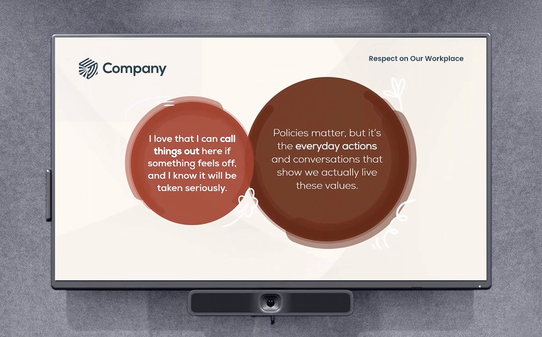 Digital signage interface showing content scheduling options