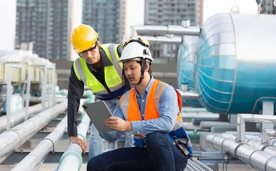 Digital signage displaying health and safety information