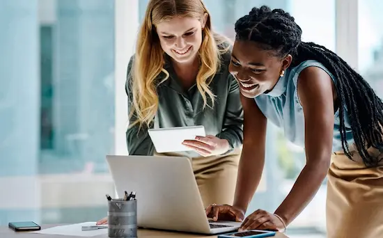 Digital signage displaying internal company communications