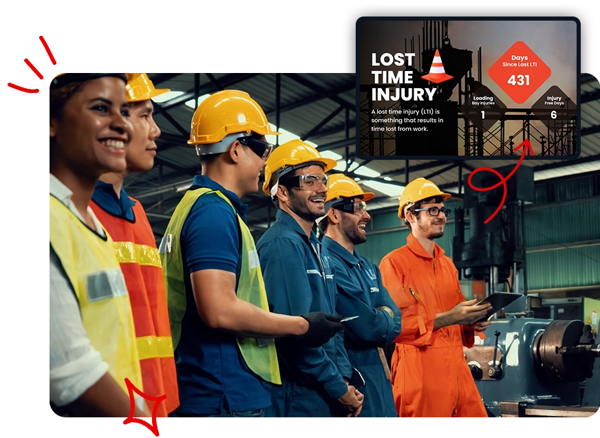 Digital signage for health and safety teams