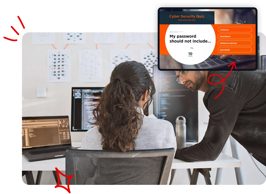 Digital signage dashboard for IT and Cybersecurity teams