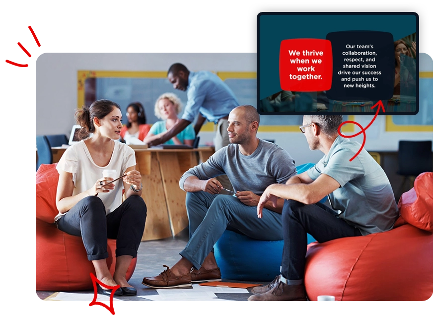 Vibe digital signage for internal communication teams