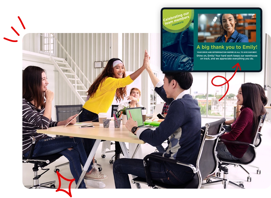 Digital signage for People & Culture teams